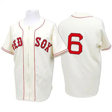 Youth Majestic Boston Red Sox #6 Johnny Pesky Authentic Grey Road Cool Base  MLB Jersey