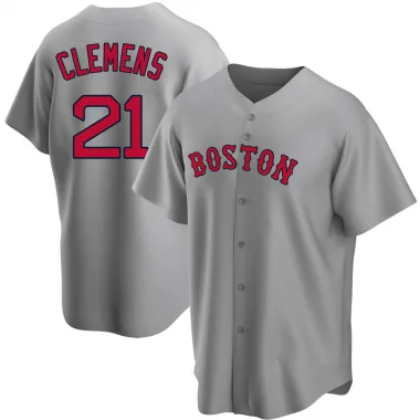 Youth Majestic Boston Red Sox #21 Roger Clemens Authentic Grey